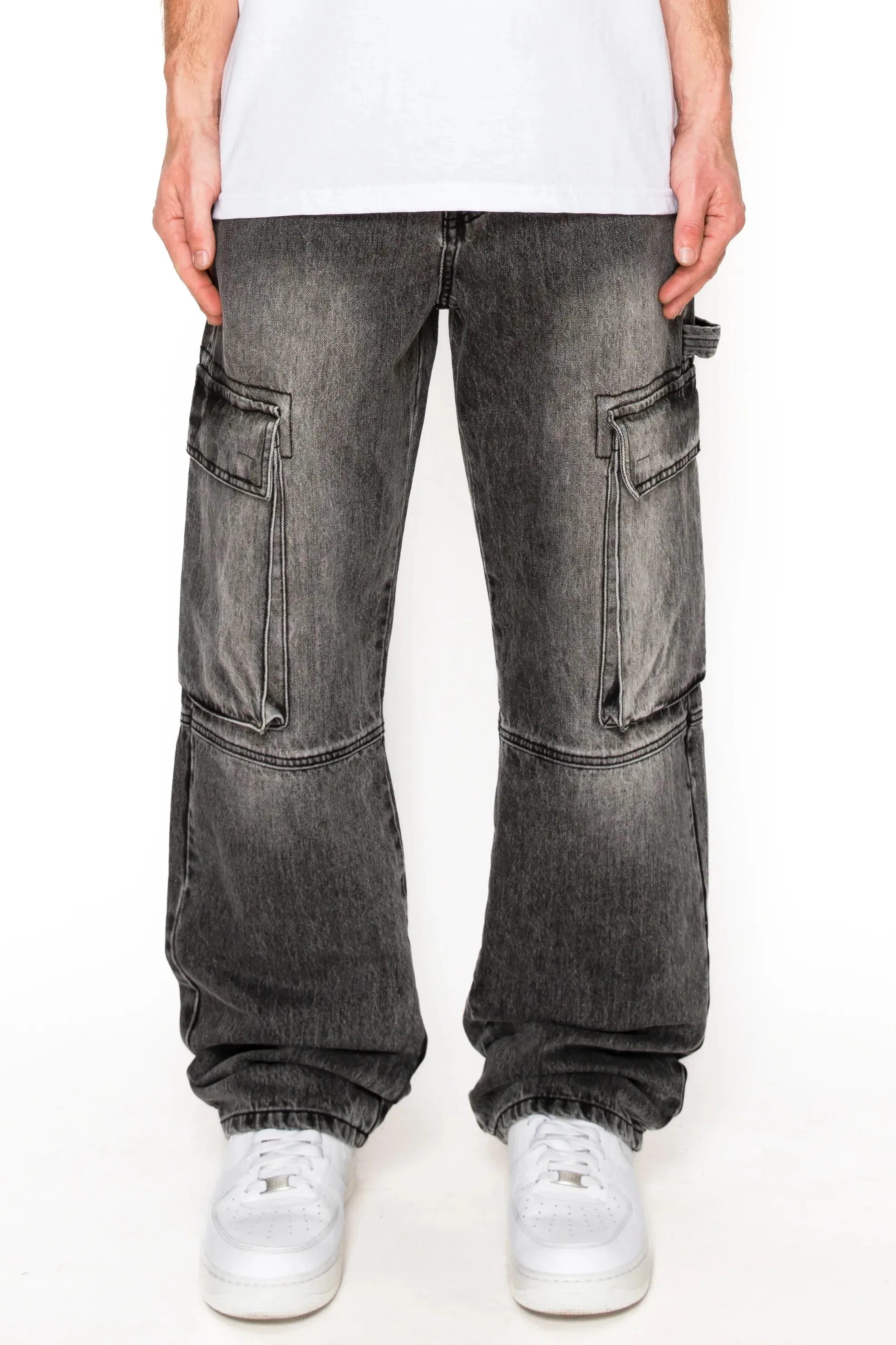 AntiStaticFinish Baggy Fit Cargo Denim Jeans