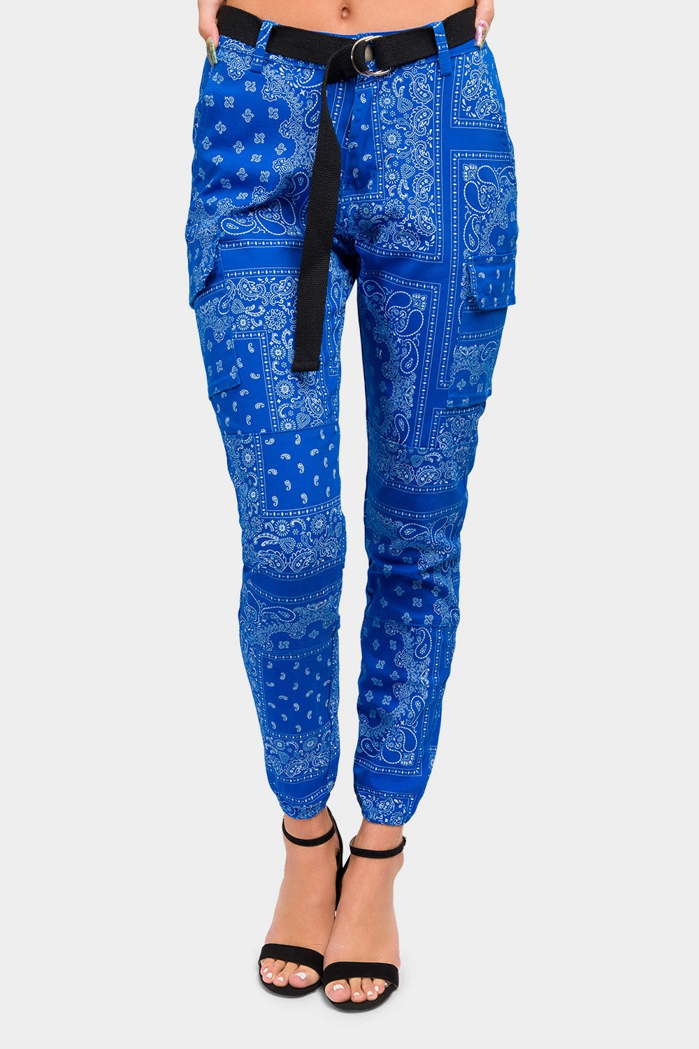 Bandana Paisley Cargo Joggers Body Aligned Body shaping