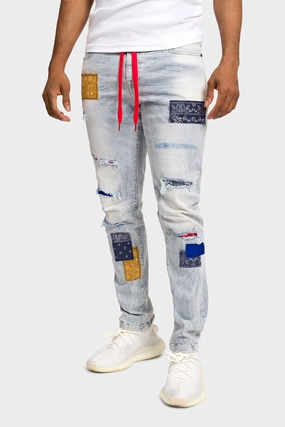 Classy Fit Bandana Patch Skinny Jeans
