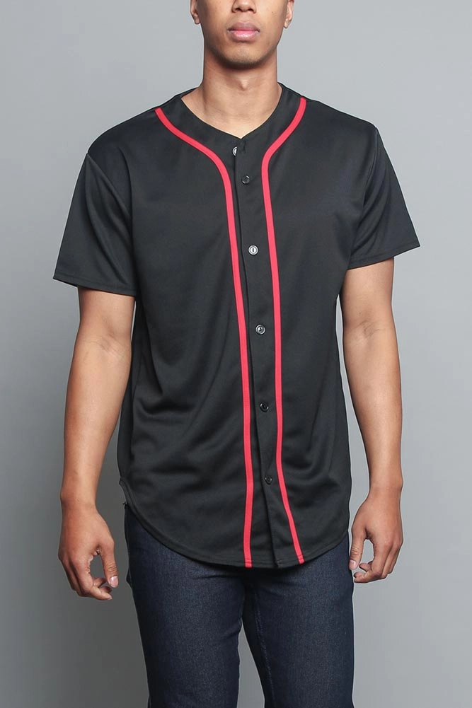 Wrinkle Resistant Weave Basic Baseball Jersey