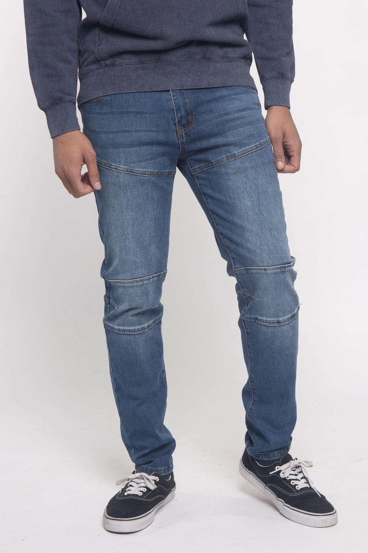 Breath Flex Basic Moto Biker Denim Jeans