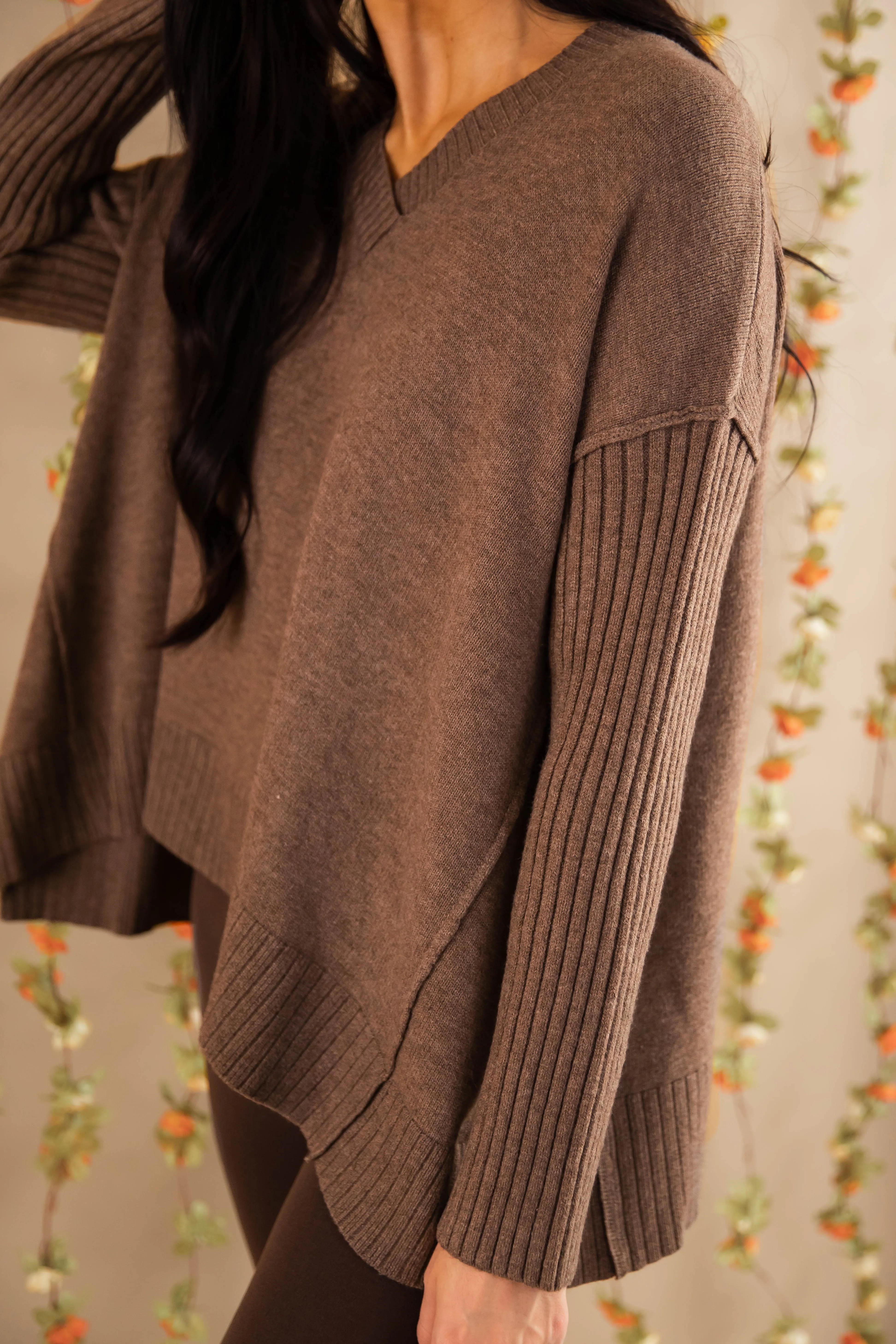 Versatile Layering All Day Softness Be There For You Sweater-Mocha