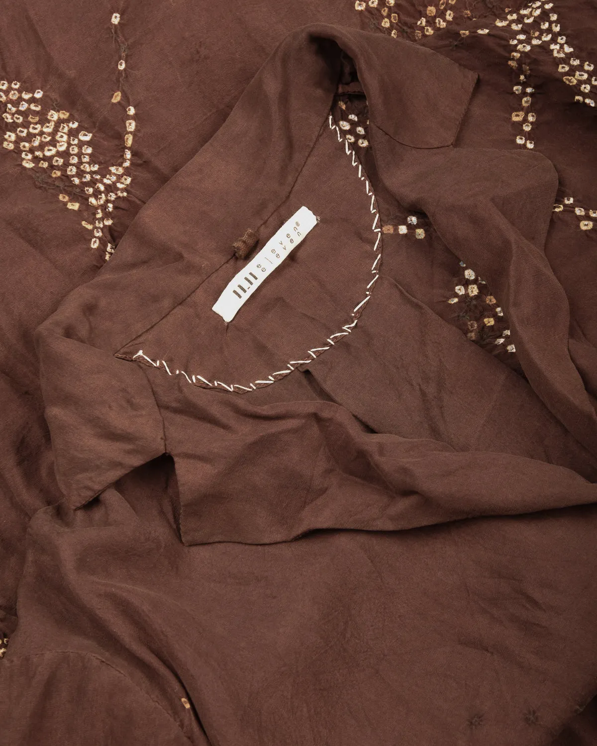 11.11 SILK BANDHANI  DRESS - BURNT UMBER Dressy Glow Sister Charm