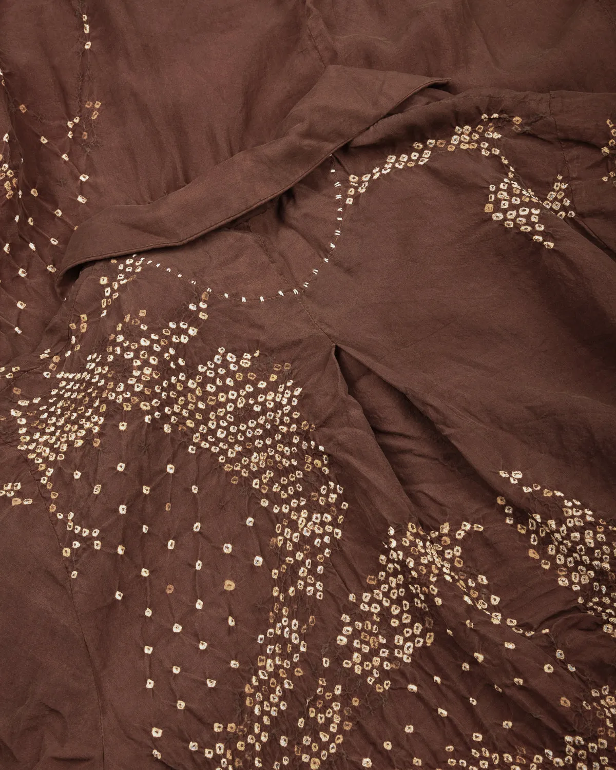 11.11 SILK BANDHANI  DRESS - BURNT UMBER All weather