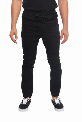 Chill Mode FunctionalZipper Biker Twill Jogger Pants