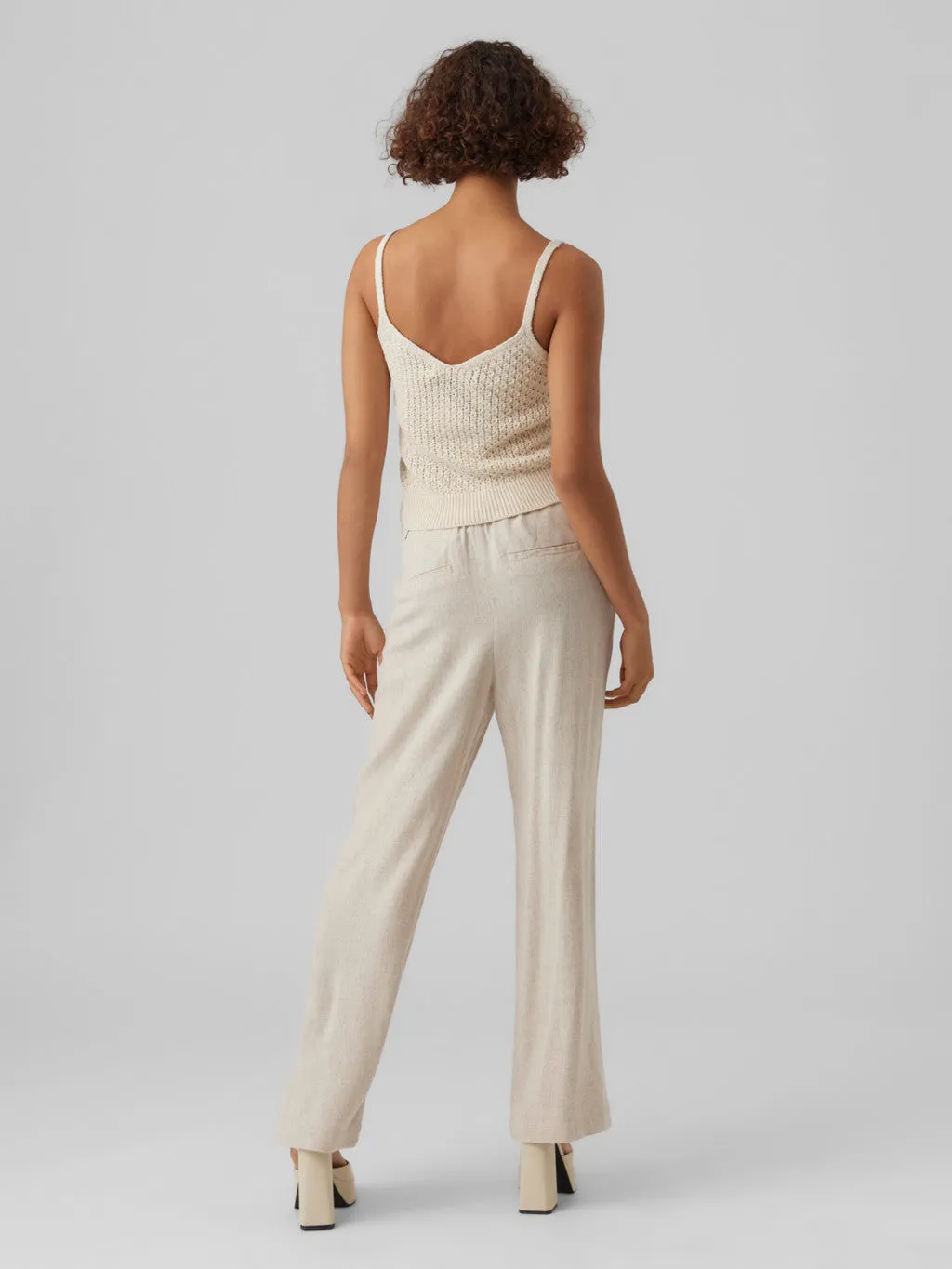 Antibacterial Fabric Soft Brushed Finish Blanca Knit Crop Top