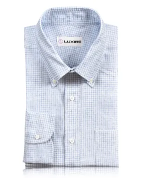 Limited Edition Reinforced Hems Blue & White Tattersall Checks Shirt