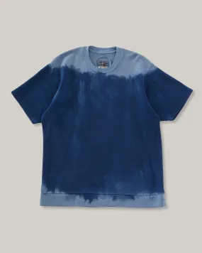 UV protection layer Roomy Comfort BLUE BLUE JAPAN EIGHTLOCK SMOOTH INDIGO HAND SPECKLED DYED SS TEE