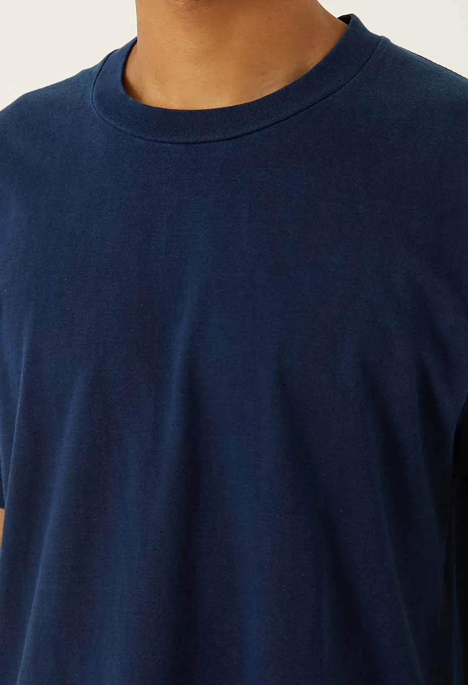 EcoConscious Processing BLUE BLUE JAPAN KNITTED ORGANIC HAND DYED HIGH GUAGE CLUB SS TEE - INDIGO