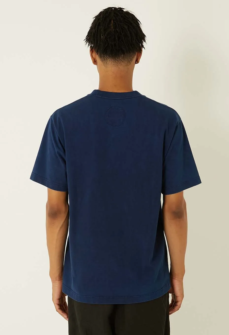 Tear Resistant BLUE BLUE JAPAN KNITTED ORGANIC HAND DYED HIGH GUAGE CLUB SS TEE - INDIGO
