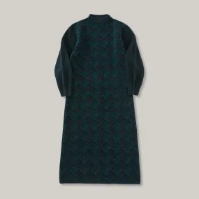 Style Blend Flattering Cut BLUE BLUE JAPAN WOMEN'S WIND AND WAVE PATTERN DRESS - TEAL