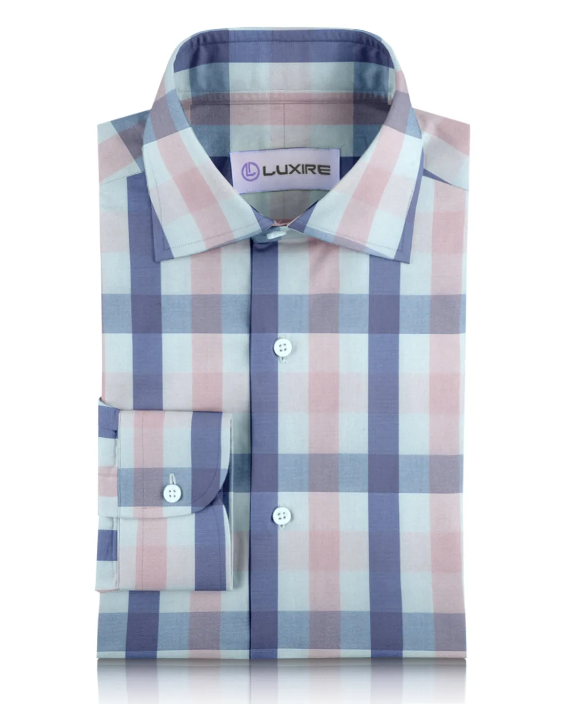 Gym Appropriate Blue Peach Tattersall Shirt