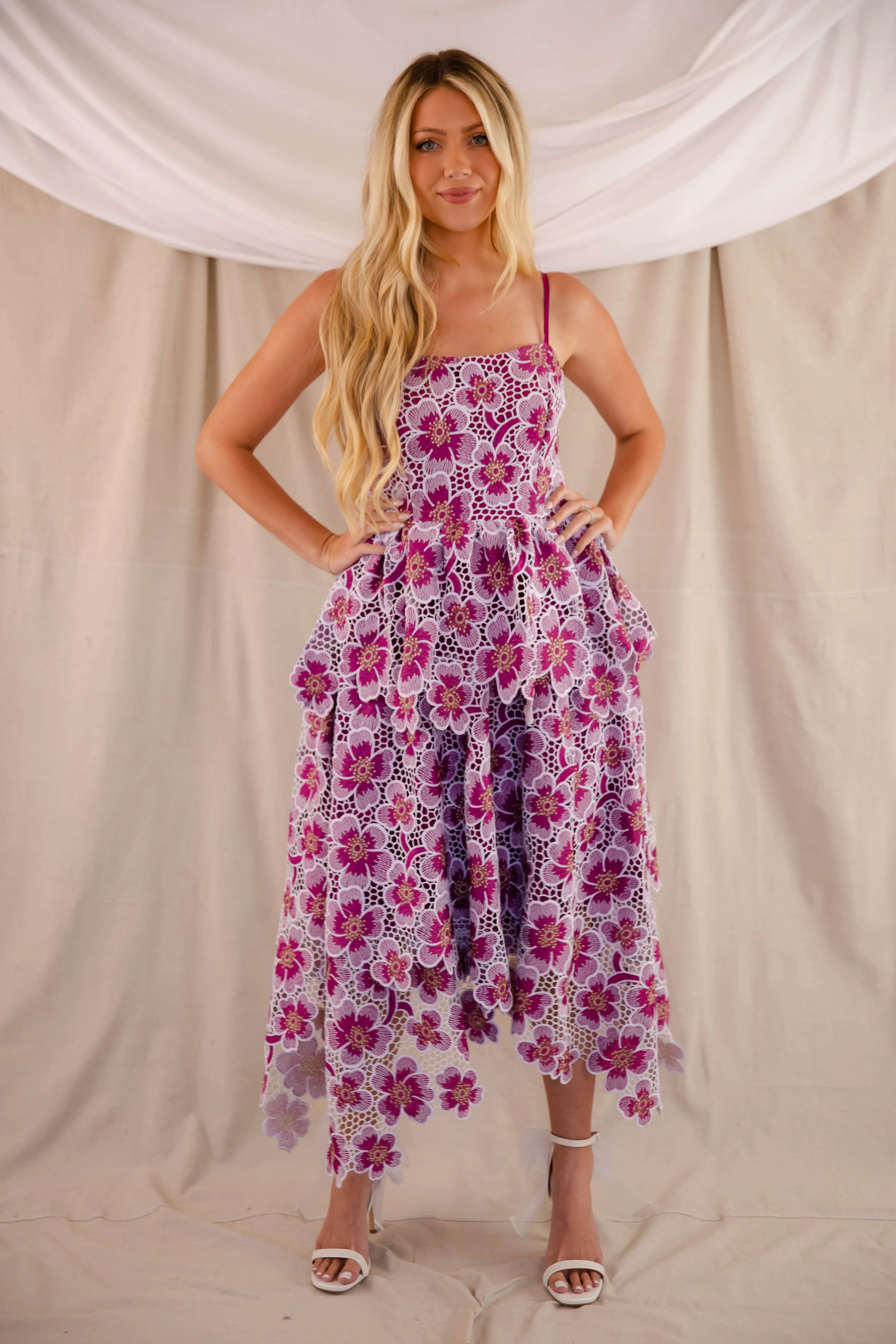 Chic Look A Part Of The Crowd Midi Dress