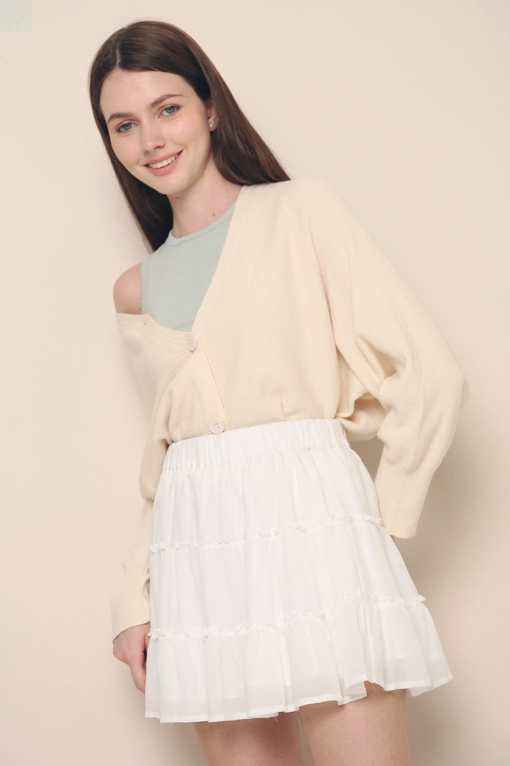 AntiPillTreatment Ventilated Side Panels Bobbi Slouchy Knit Cardigan Malt (Restock)