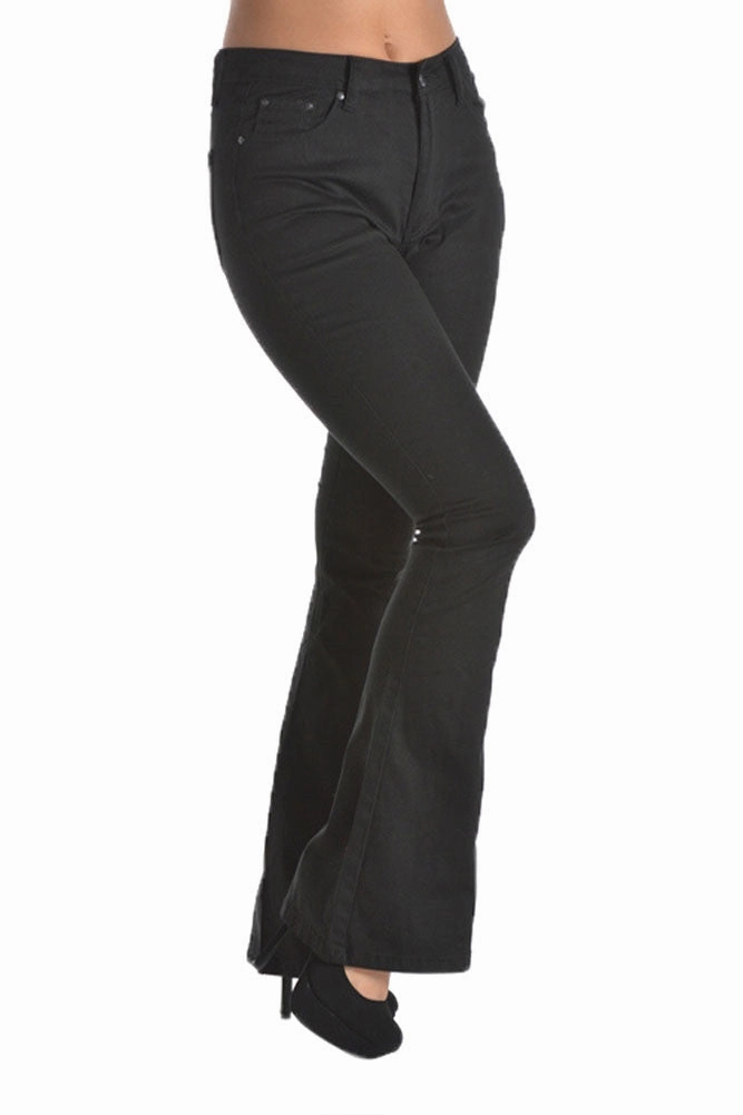 Women's Colored Bootcut Pants Essential Wear Multi Pocket Configuration