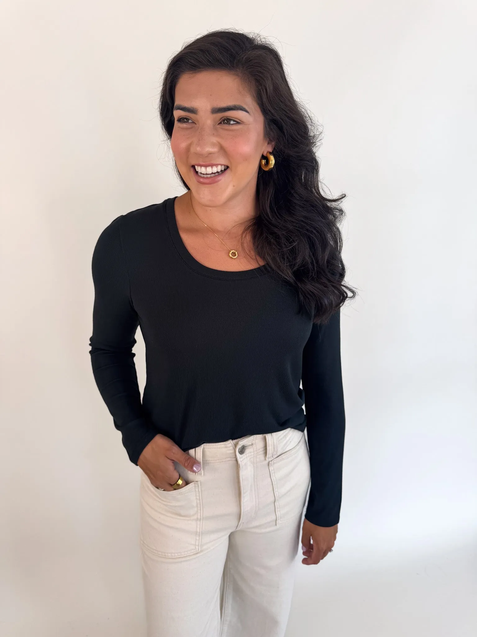 Lauren Long Sleeve- Black Short cuff