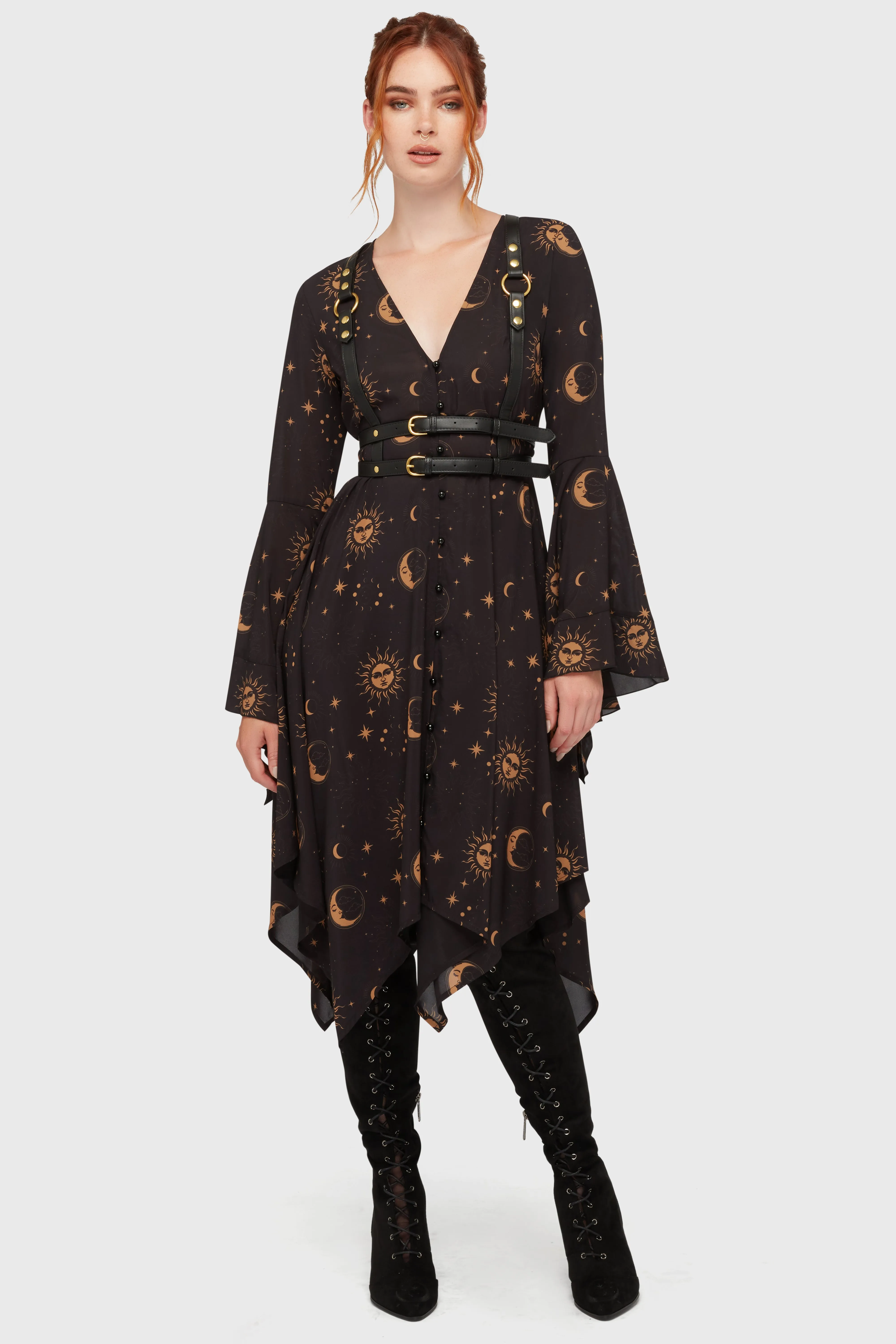 Elegant knee-length dress Dinner Outfit Orbit Dress