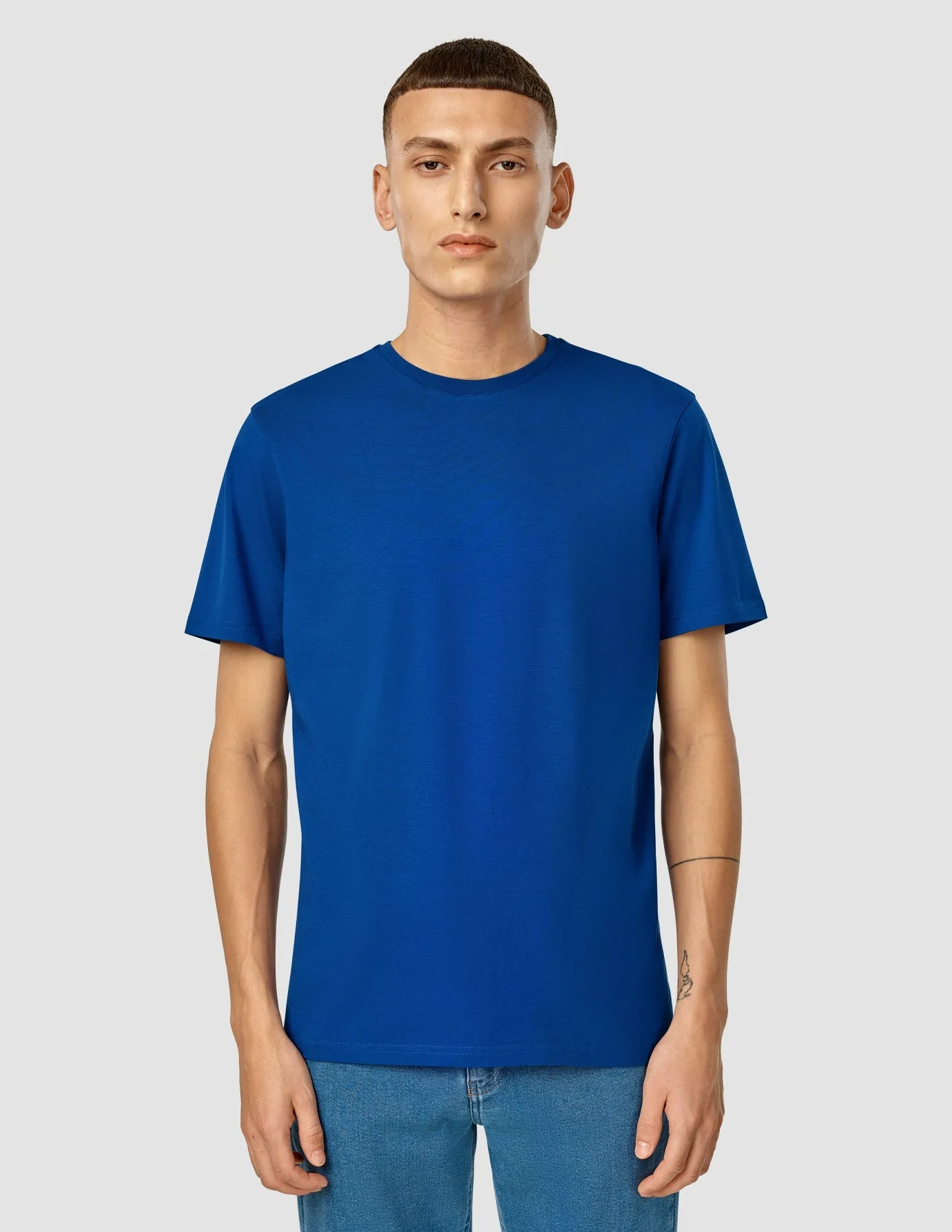 Anti Static Finish Fashion Must-Have Supima T-Shirt Magnetic Blue