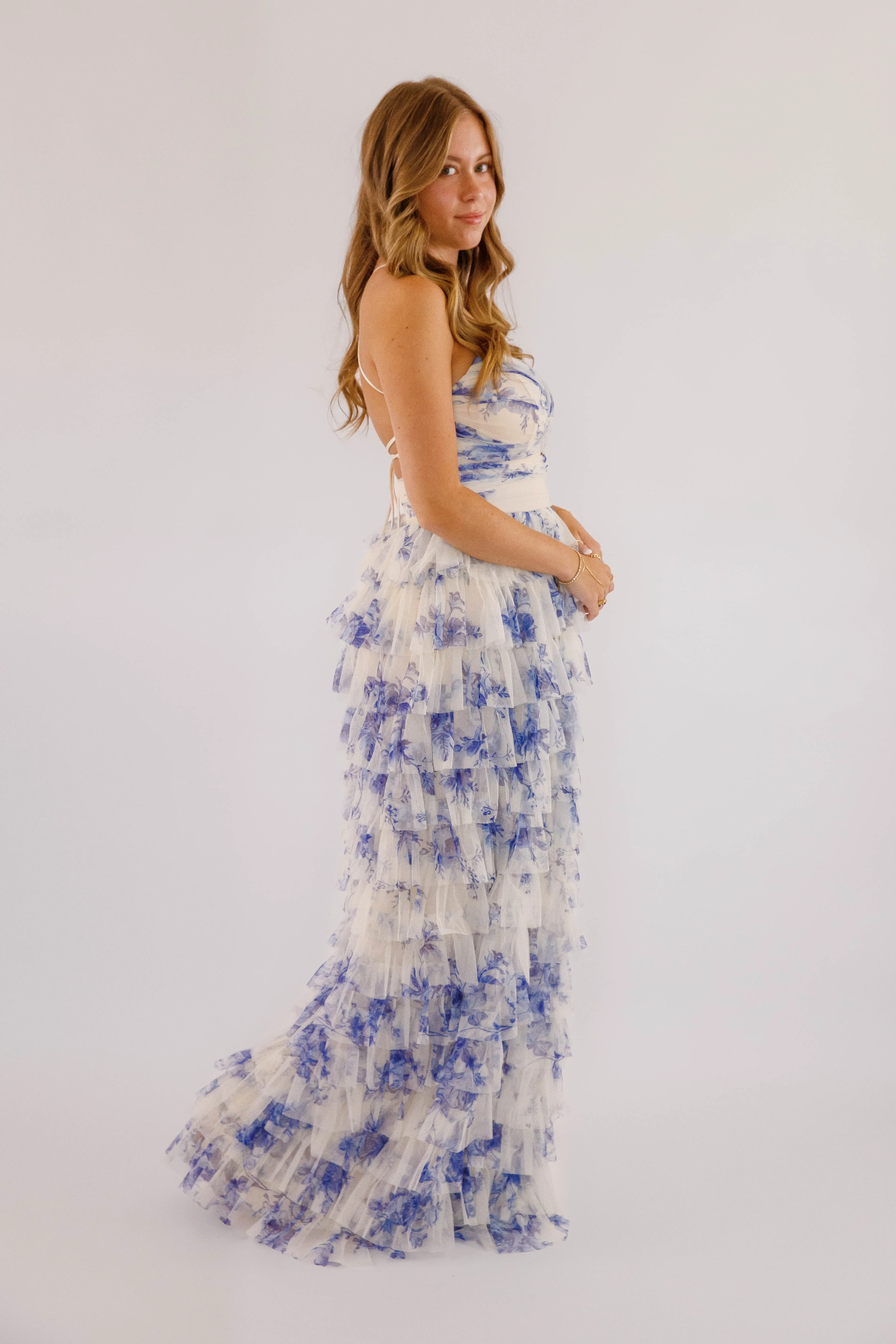 Polite Vibe Piecing It Together Tulle Maxi Dress