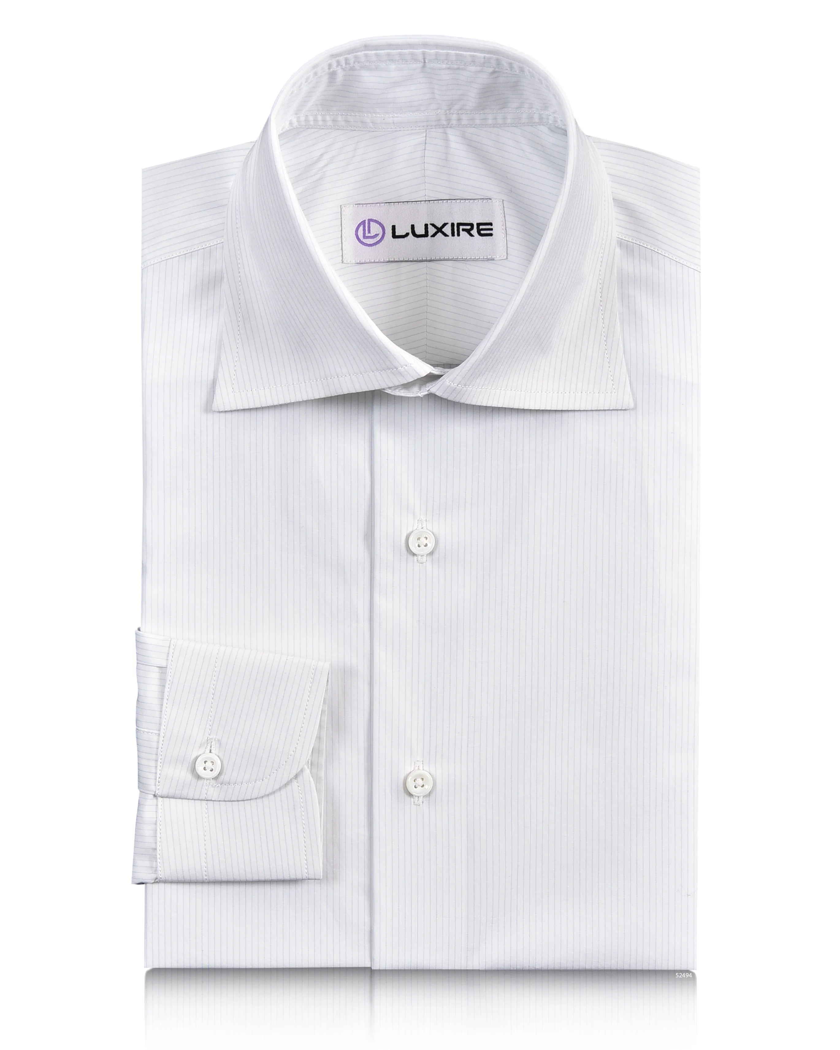 Brembana White Skyblue Pinstripes Shirt Comfy Wear