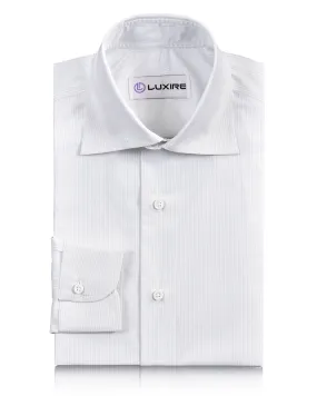 Brembana White Skyblue Pinstripes Shirt Comfy Wear