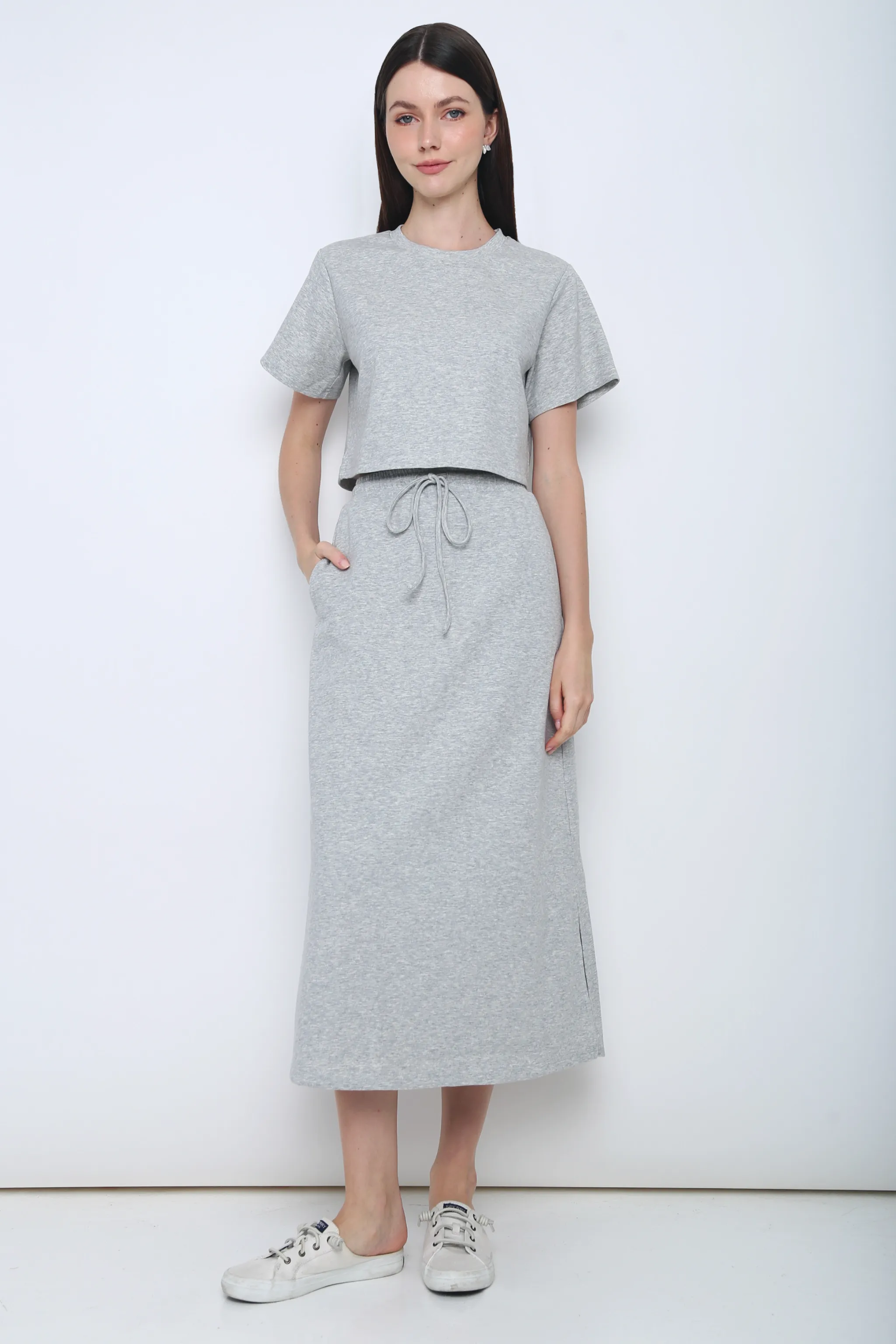 Bolin 2-Piece Sweater Skirt Set Grey QuickDryTech Flatlock Seam Technology