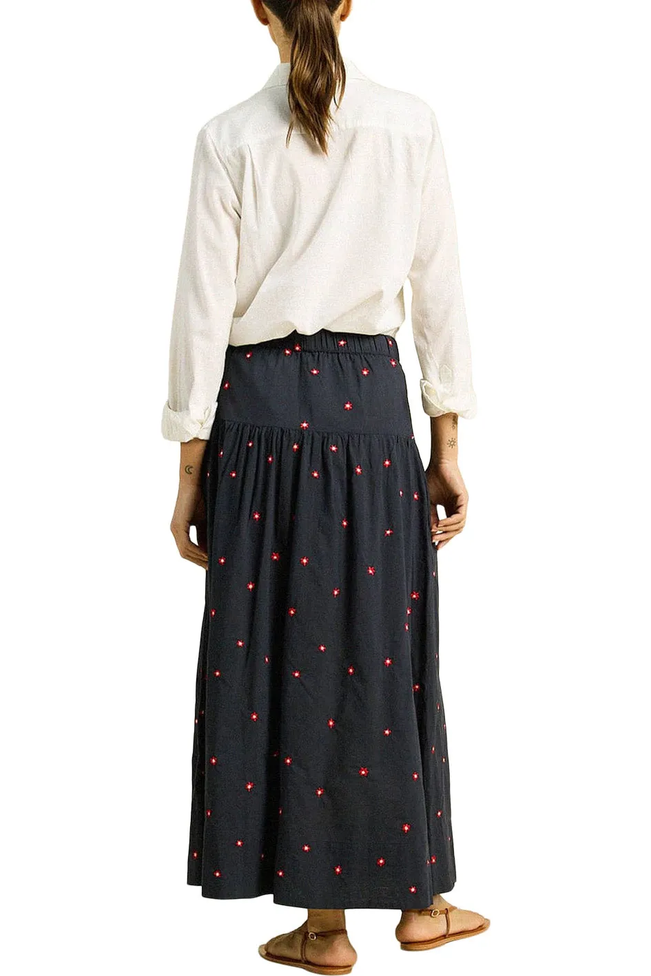 Simple Comfort Trovata Birds of Paradis Lydia Skirt in Daisy Dot