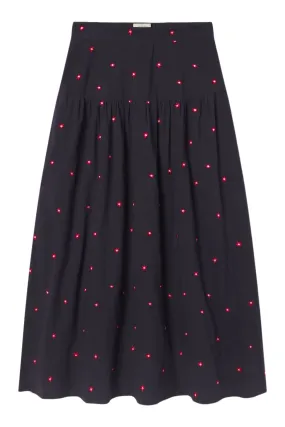 Trovata Birds of Paradis Lydia Skirt in Daisy Dot Corduroy texture