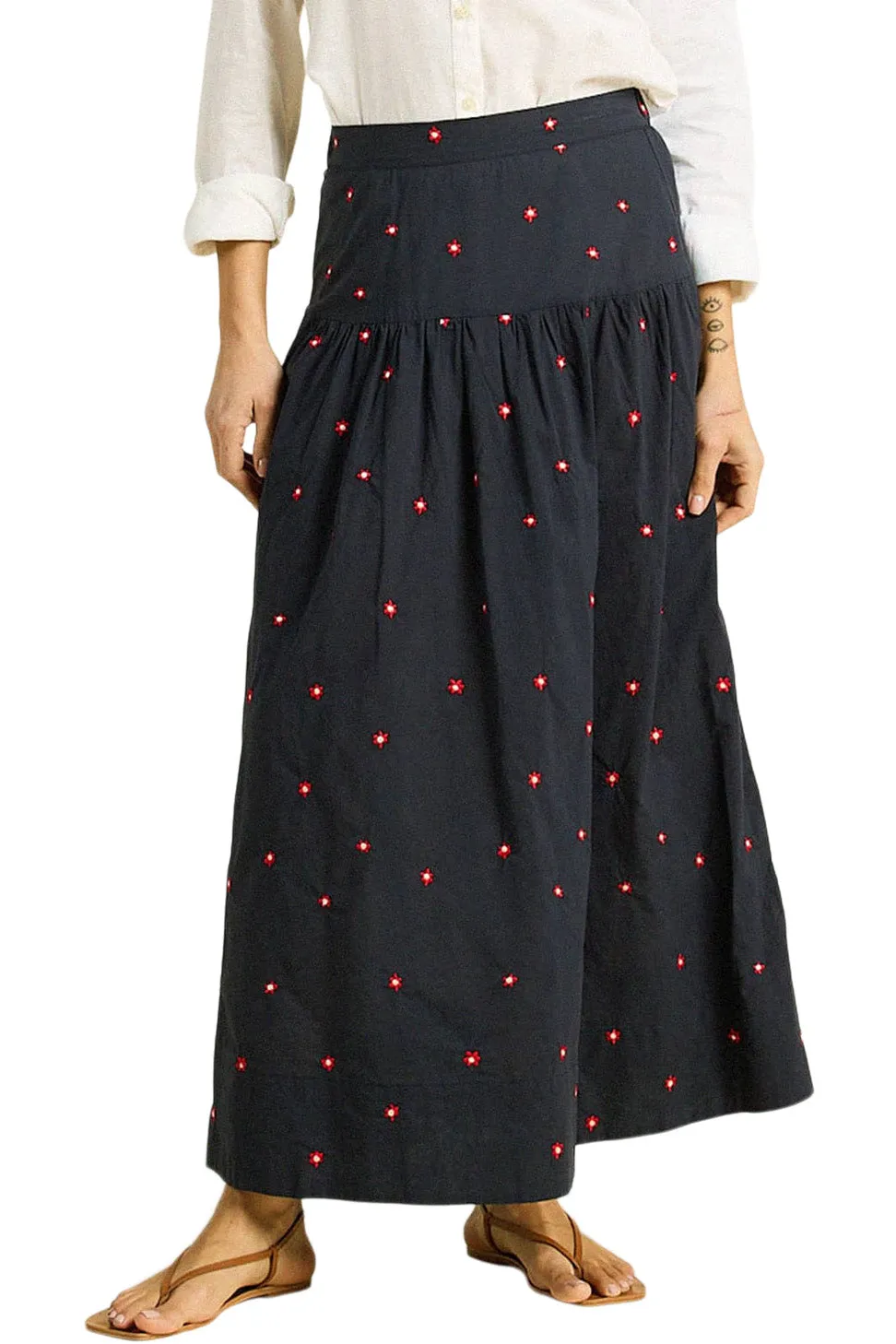 Tough Wear Trovata Birds of Paradis Lydia Skirt in Daisy Dot