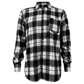 Tropical region Rice Bowdoin Black & White Plaid Flannel Shirt