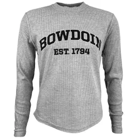 Bowdoin Est. 1794 Waffle Long-Sleeved Tee from Boxercraft UV - Protected Spice