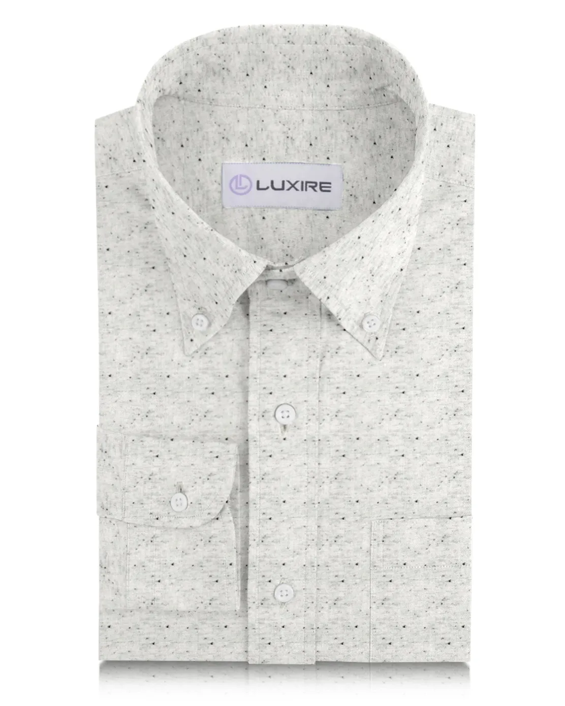 Speckled Light Grey Polo Shirt Stylish Design