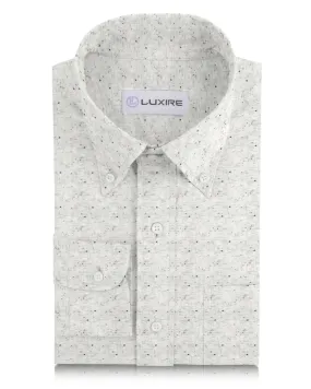 Speckled Light Grey Polo Shirt Stylish Design