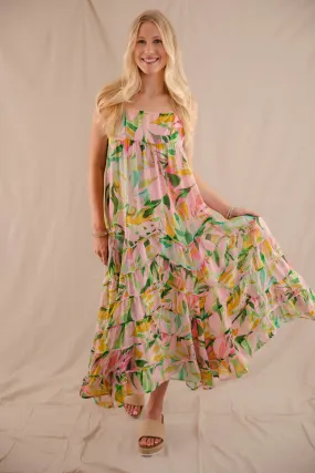 Contemporary Fit Tropical Tango Maxi Dress
