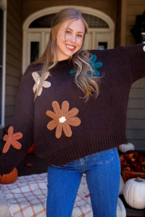 Knitted Fashion Knitted Layering Growing Strong Sweater-Brown