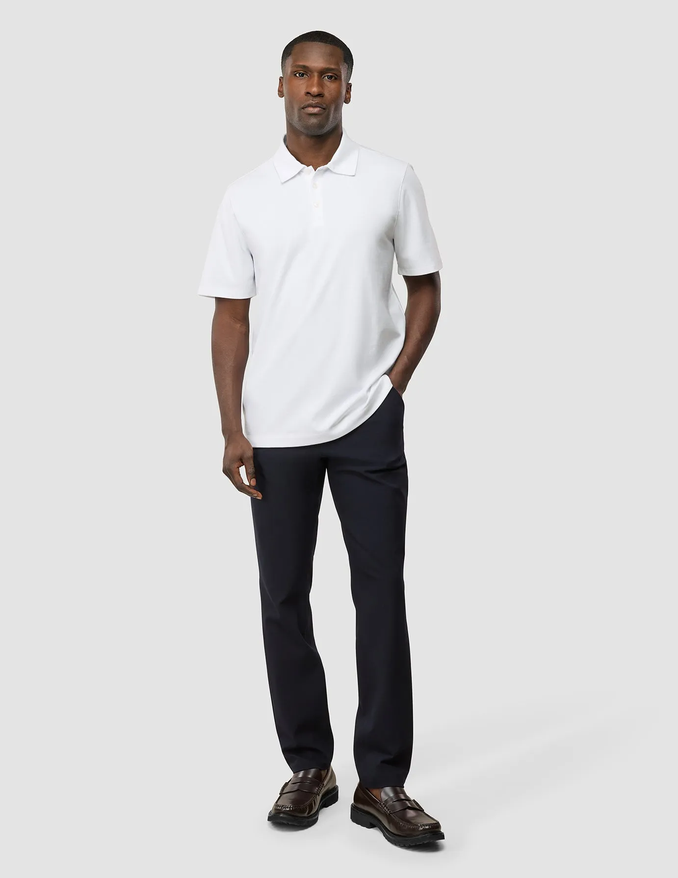 Evolve Pique Polo White Summer Comfort Active Wear