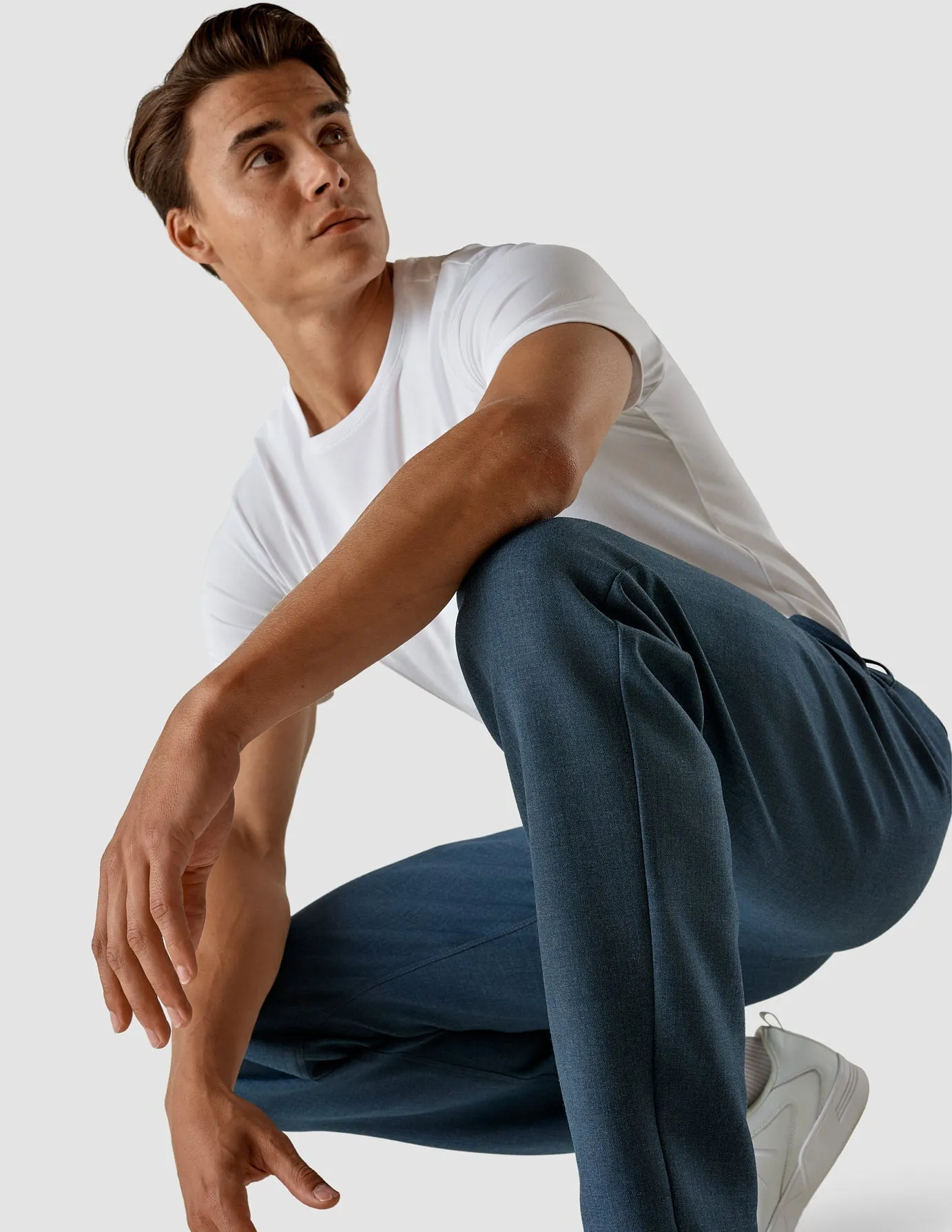 Heavy Edition Pants Regular Deep Blue Melange 2.0 Sustainable Material Blend Outdoor Essentials