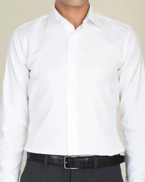 Handcrafted Detail Runway Inspired Brembana 2-Ply Giza White Royal Oxford Shirt