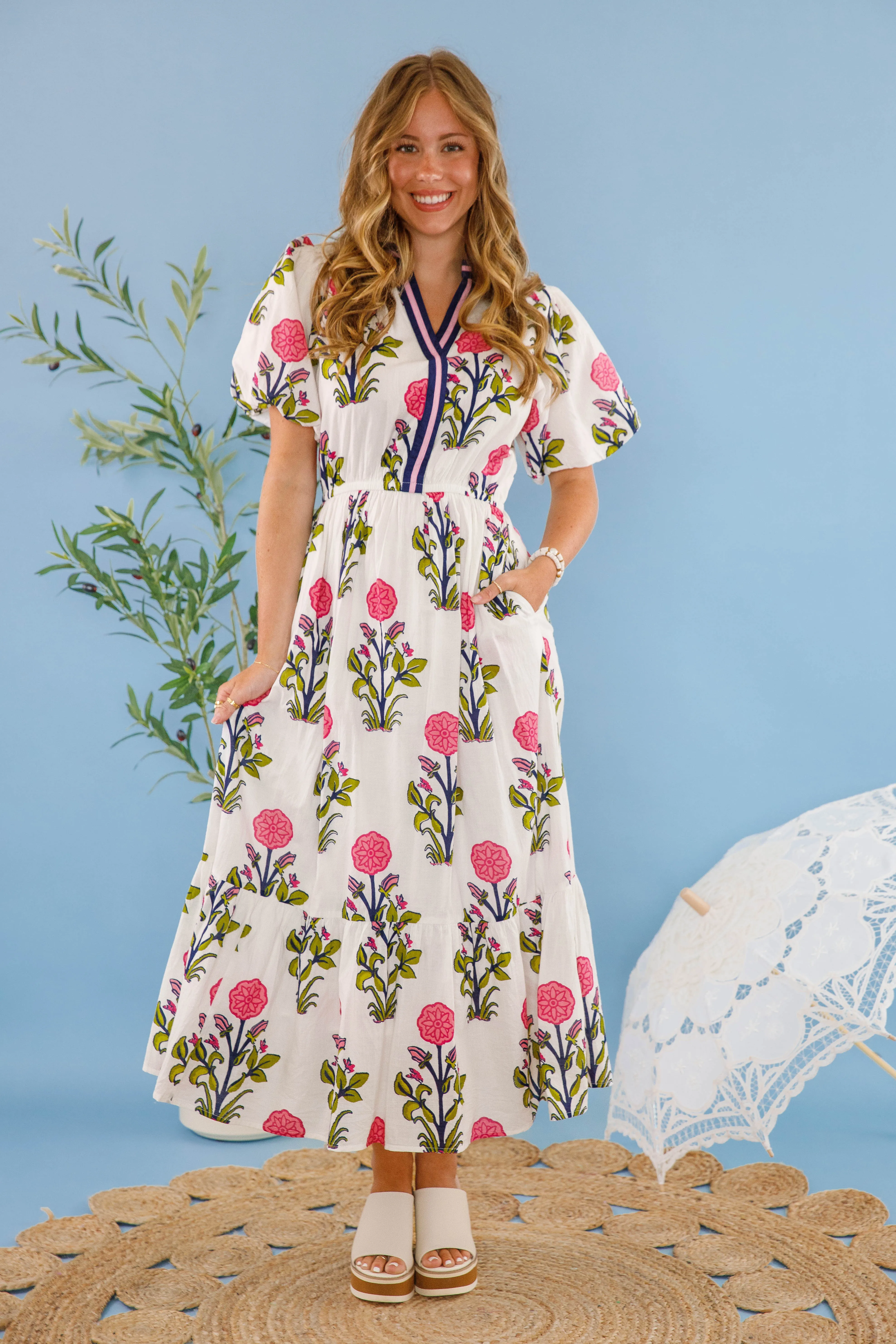 Bring Me Back To Life Midi Dress-White Comfy Yet Stylish