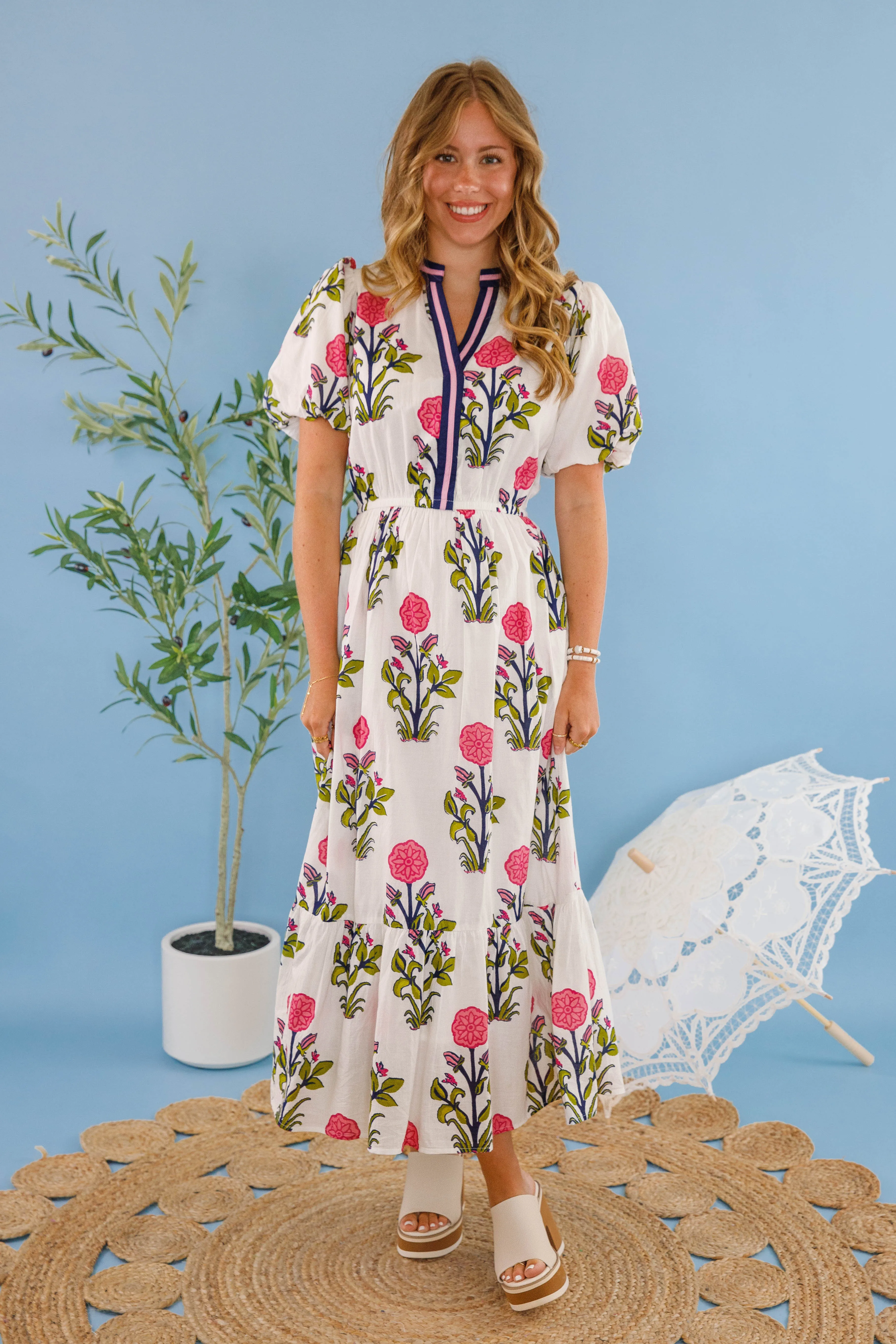 animal-print Bring Me Back To Life Midi Dress-White