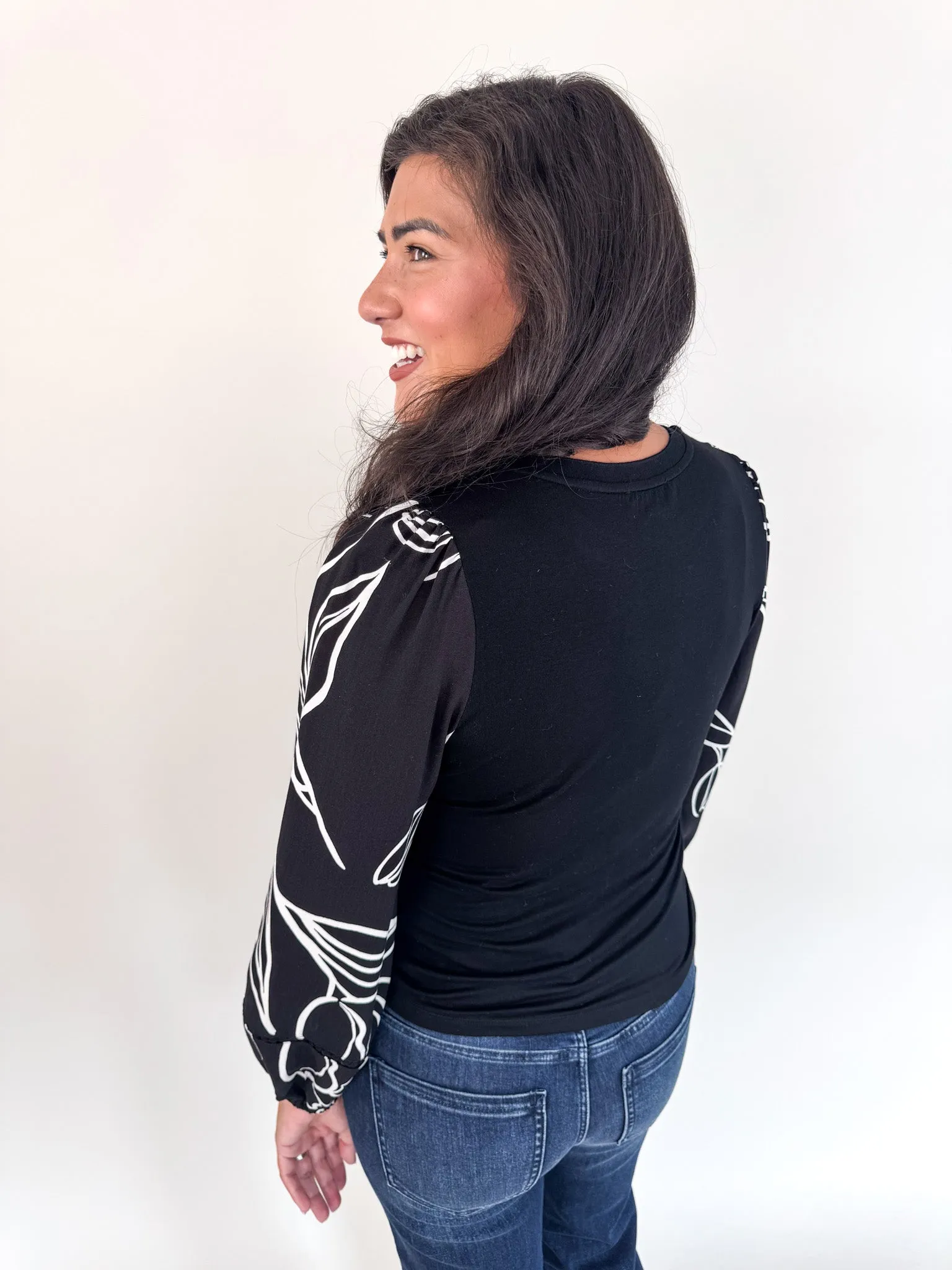 Ultimate Layer Bristol Black Floral Sweater