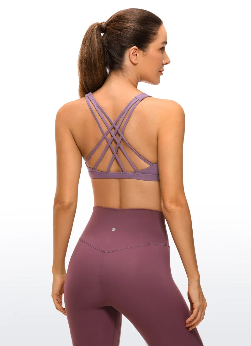 Brushed Nakedfeel Bra Criss Cross Back Durable structure coordinate with other items
