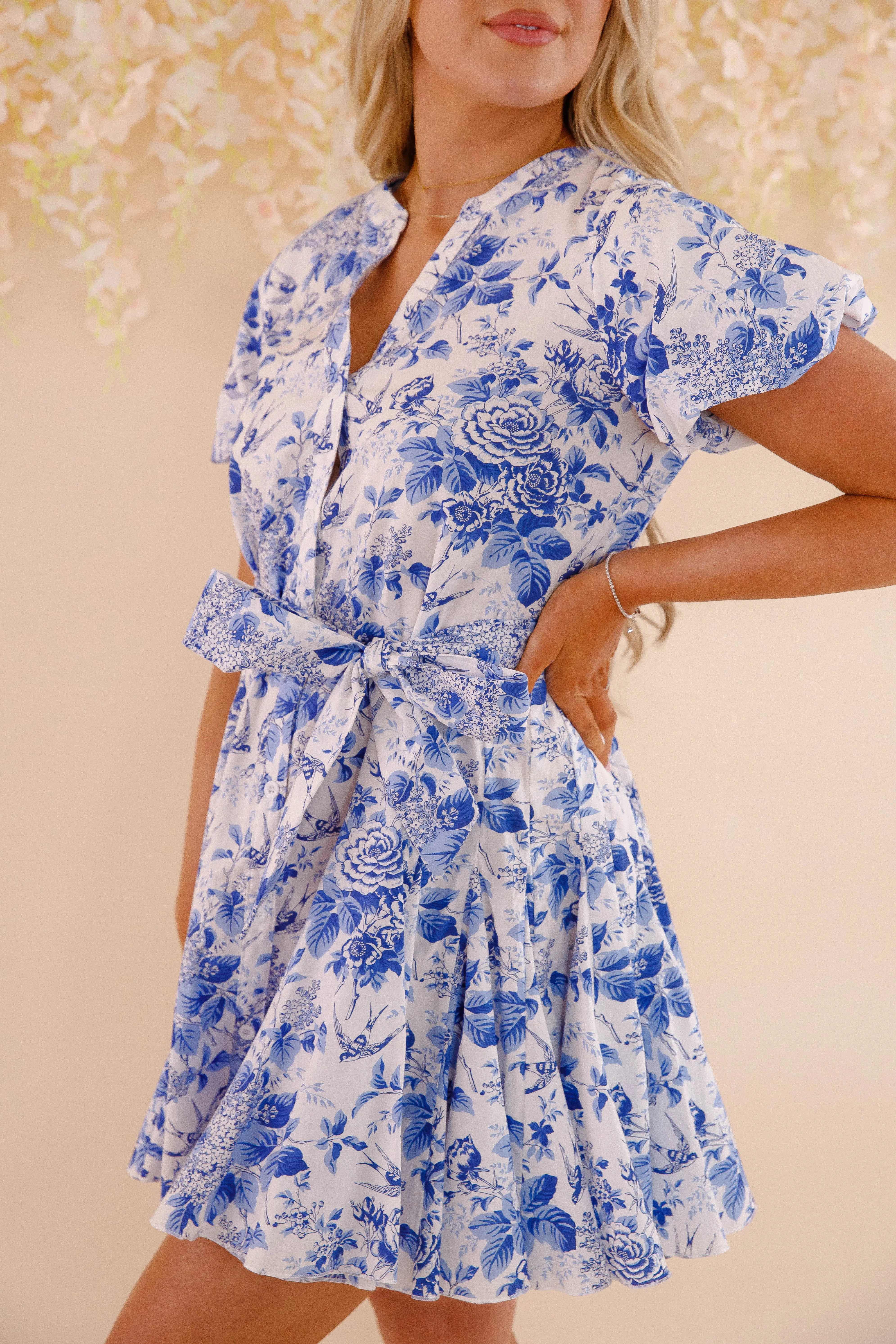 Building Character Dress-Navy Long Sleeve