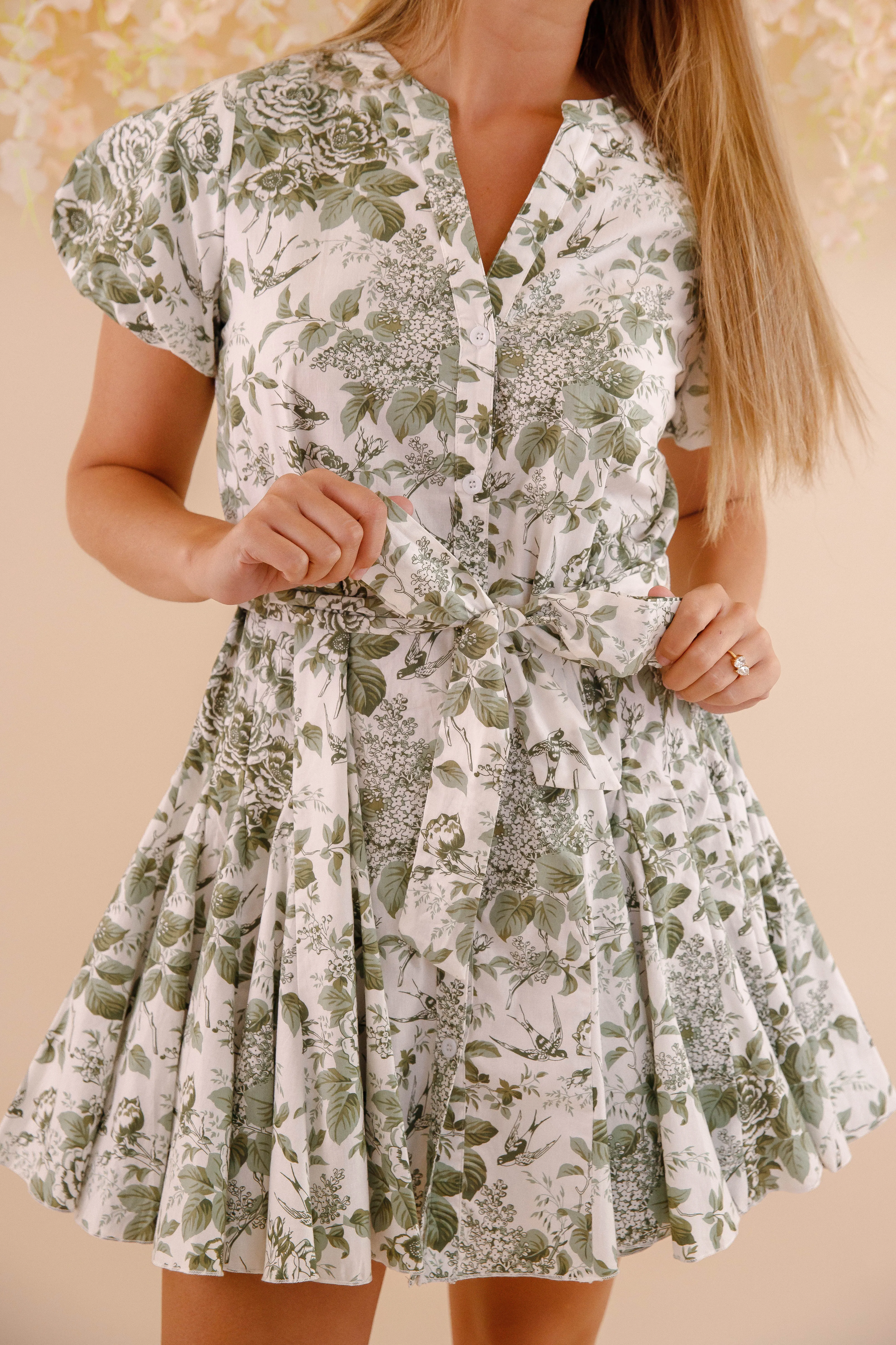 Building Character Dress-Olive Dainty Finish Comfy Look