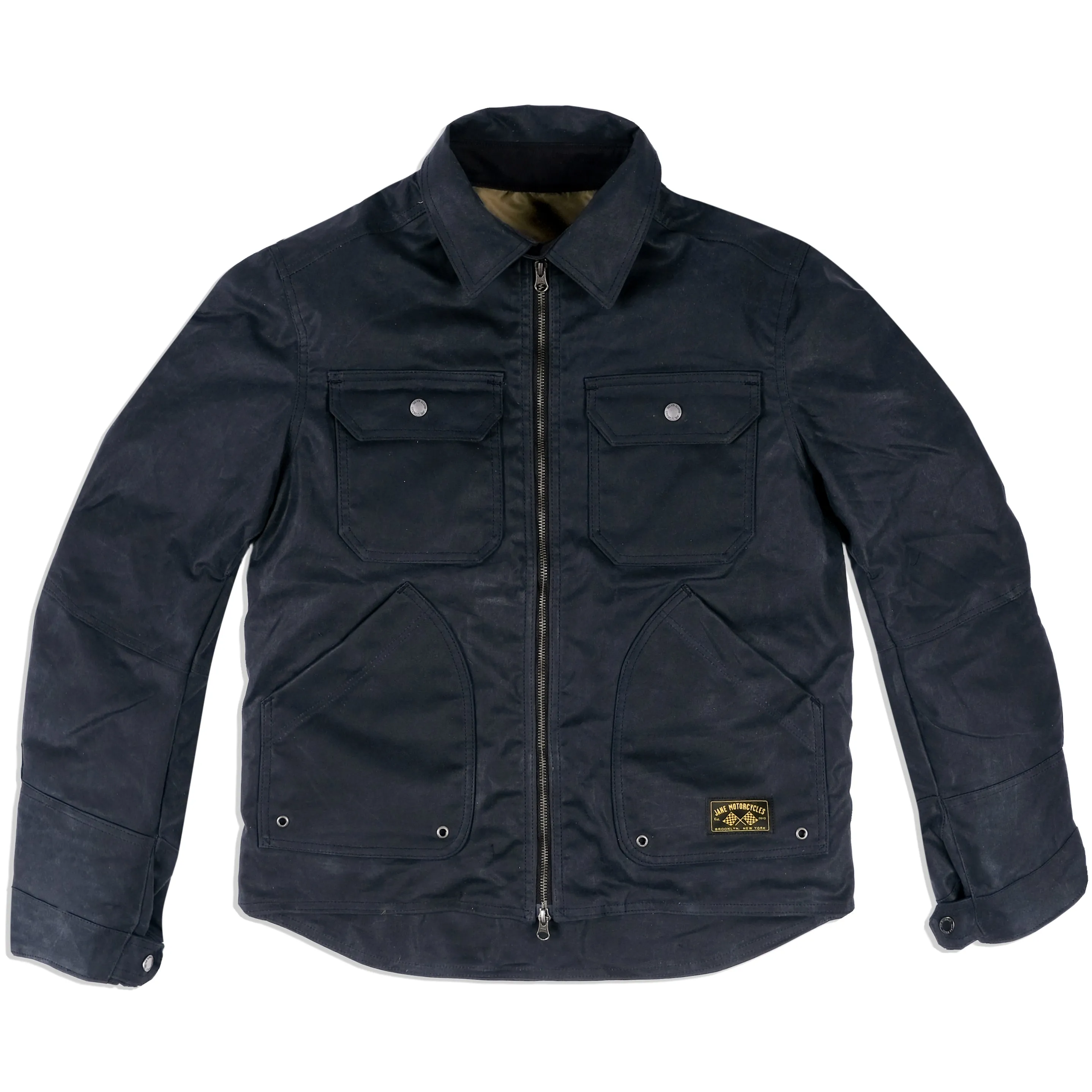 The Driggs Waxed Canvas Black Riding Jacket Button Closure Ultra Flexible
