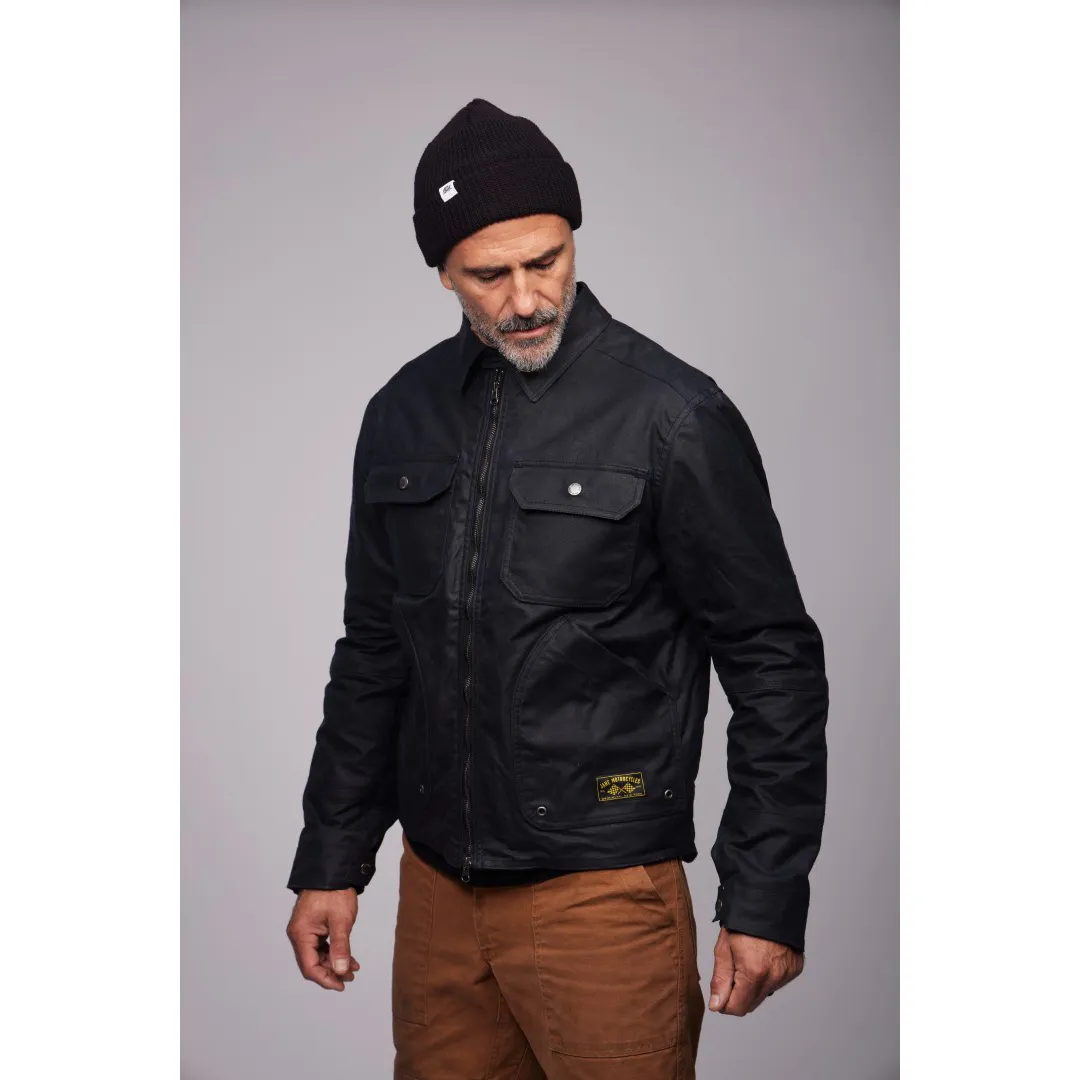 Compact Travel Friendly Weatherproof Technology The Driggs Waxed Canvas Black Riding Jacket