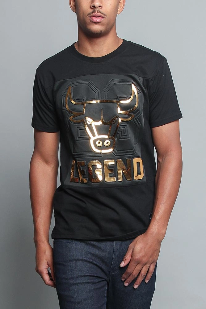 LightweightDesign Wide Shoulder Cut Bull Legend T-Shirt