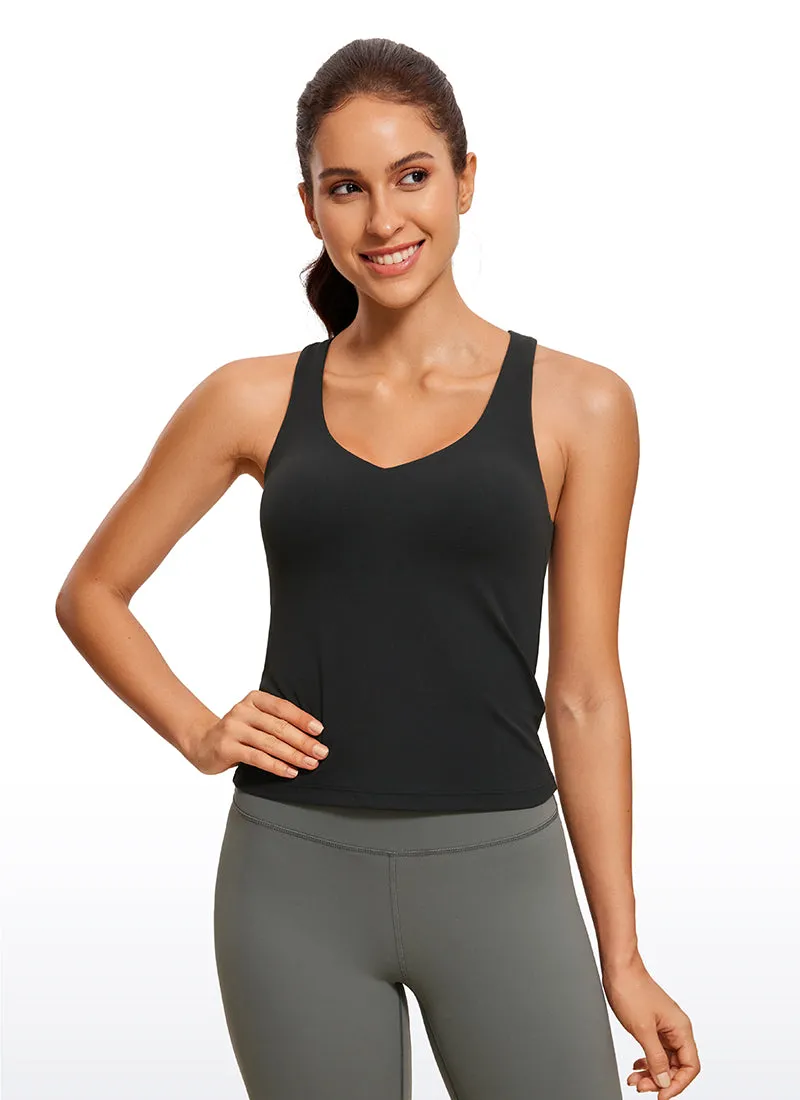 Butterluxe V Neck Waist-Length Tank Racerback Adaptable salt water use