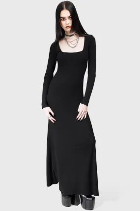 Dark Glyph Dress Timeless Energy Luxurious Feel