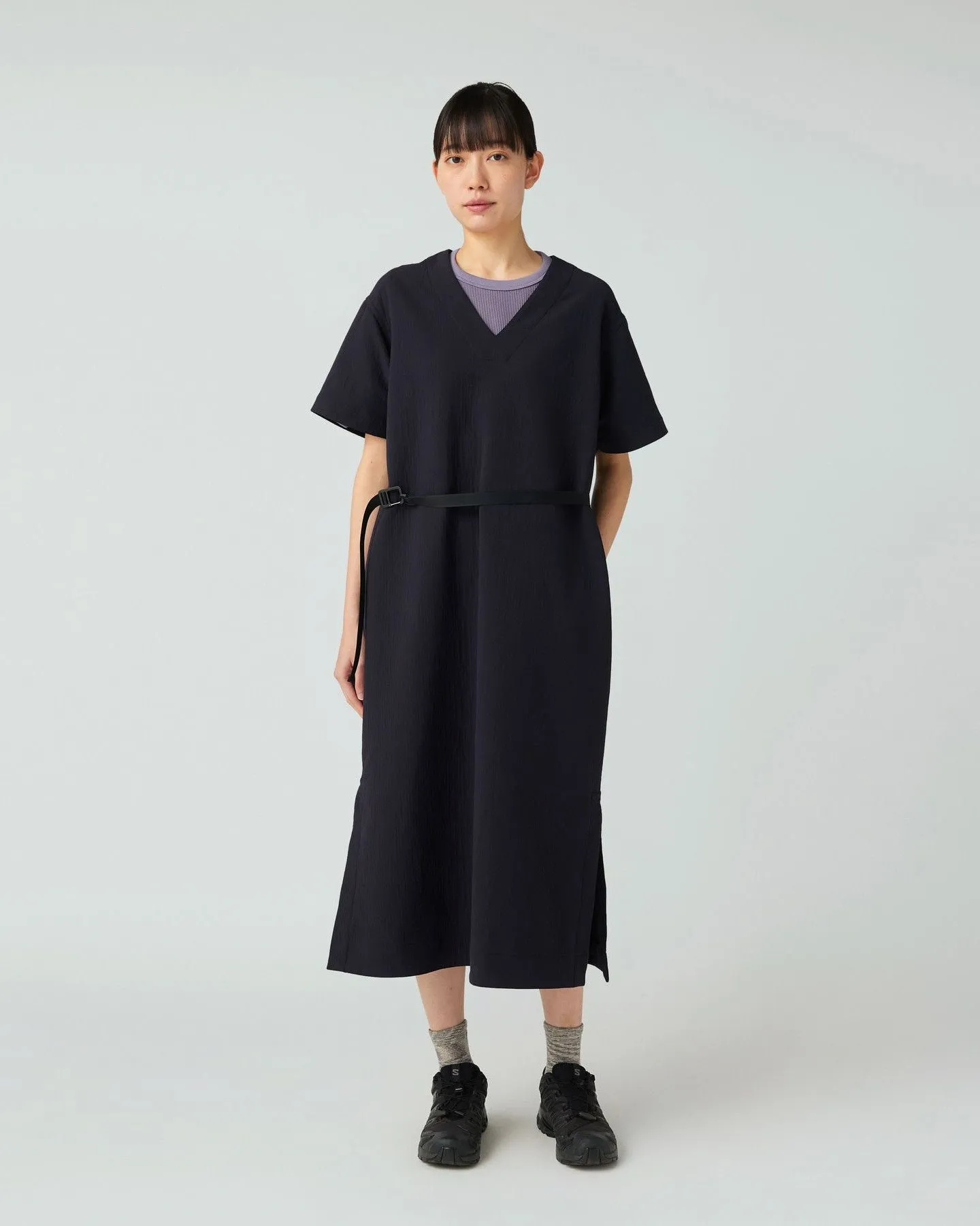 SNOW PEAK EASY CLOTH DRESS - DARK NAVY Convertible-Style Perfect Proportion